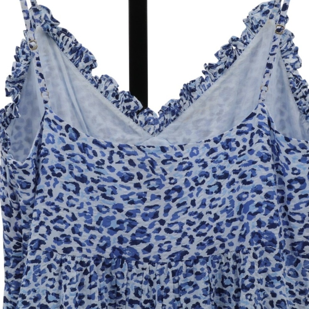 Baum und Pferdgarten Cotton Slip Midi Dress Blue Print Sleeveless Size 2 - Picture 6 of 10